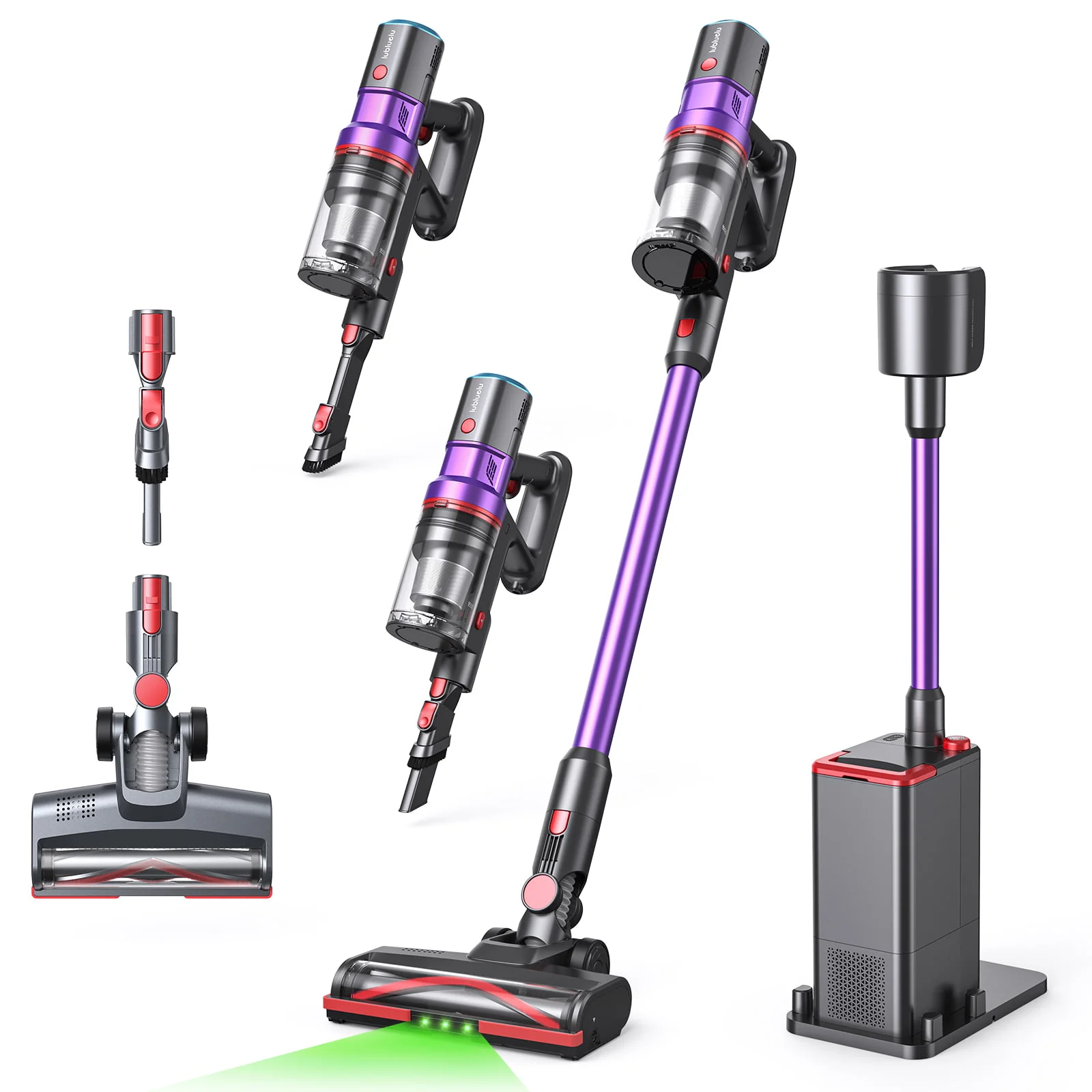 lubluelu X1000 Cordless Vacuum Cleaner with 2.5L Self-Emptying Dust Station - Epcleanlux